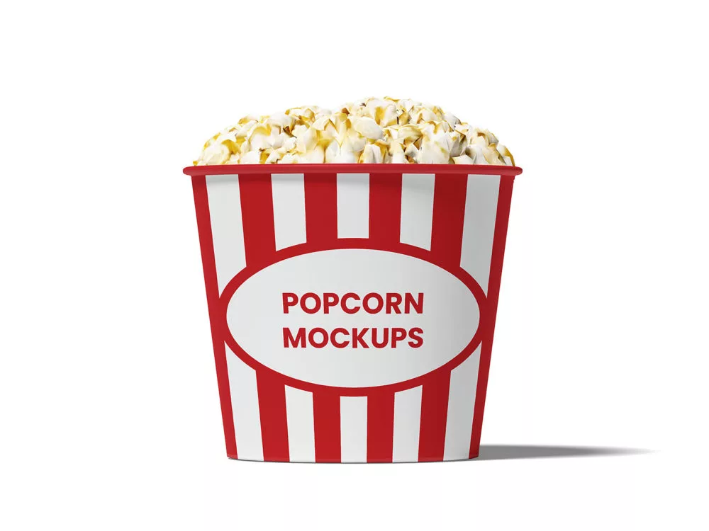 Popcorn Bucket Design Mockup