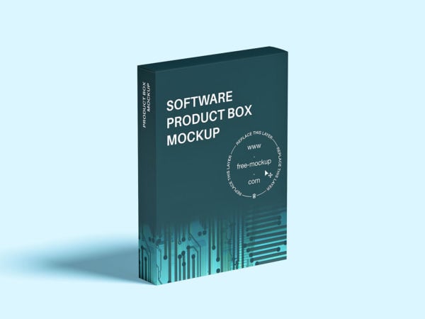 Software Product Box Free Mockup