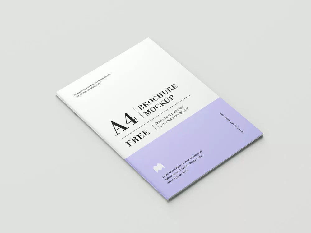 Stationery A4 Brochure Free Mockups