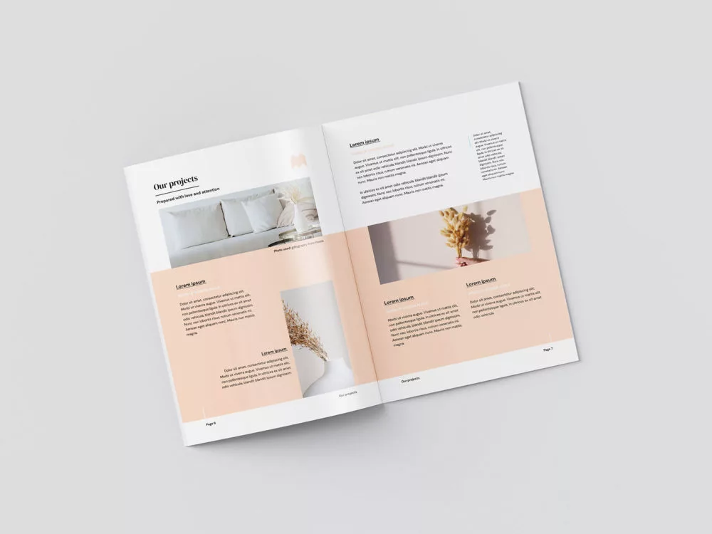 Stationery A4 Brochure Free Mockups