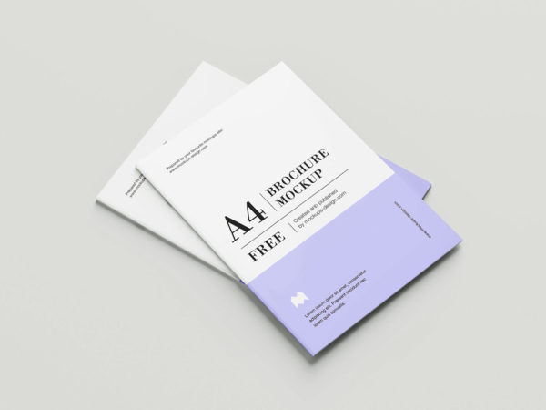 Stationery A4 Brochure Free Mockups