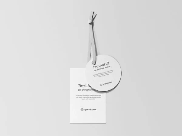 Two Label Tags Mockup (PSD)