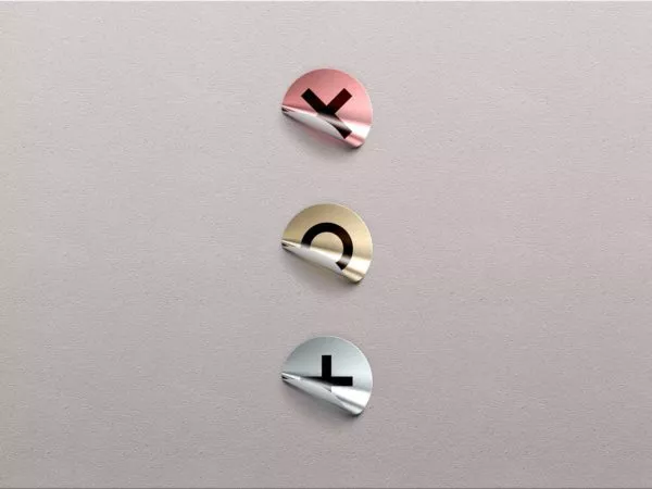 Foil Sticker Badge Mockup