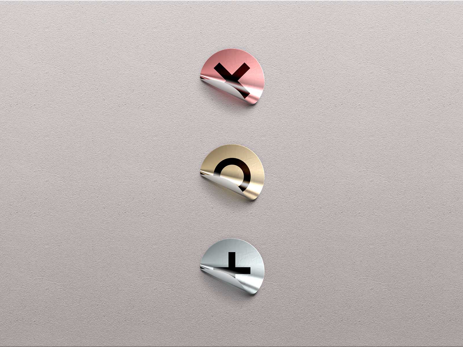 Foil Sticker Badge Mockup