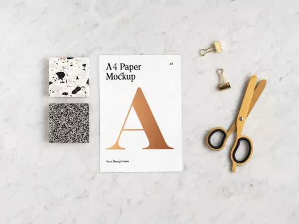 A4 Brand Paper Stationery Free Mockup