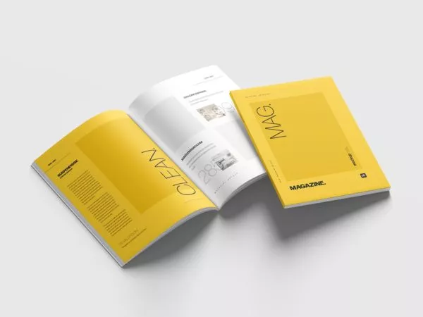 A4 magazine mockup | 4 free scenes