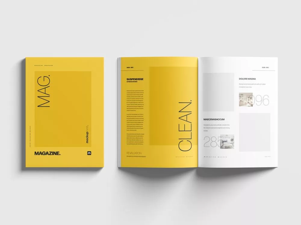 A4 magazine mockup | 4 free scenes