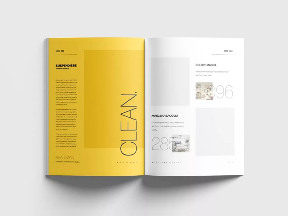 A4 magazine mockup | 4 free scenes