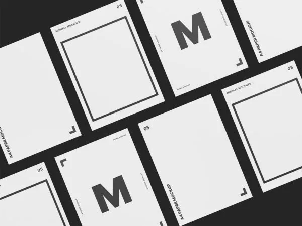 A4 Paper Mockup Grid