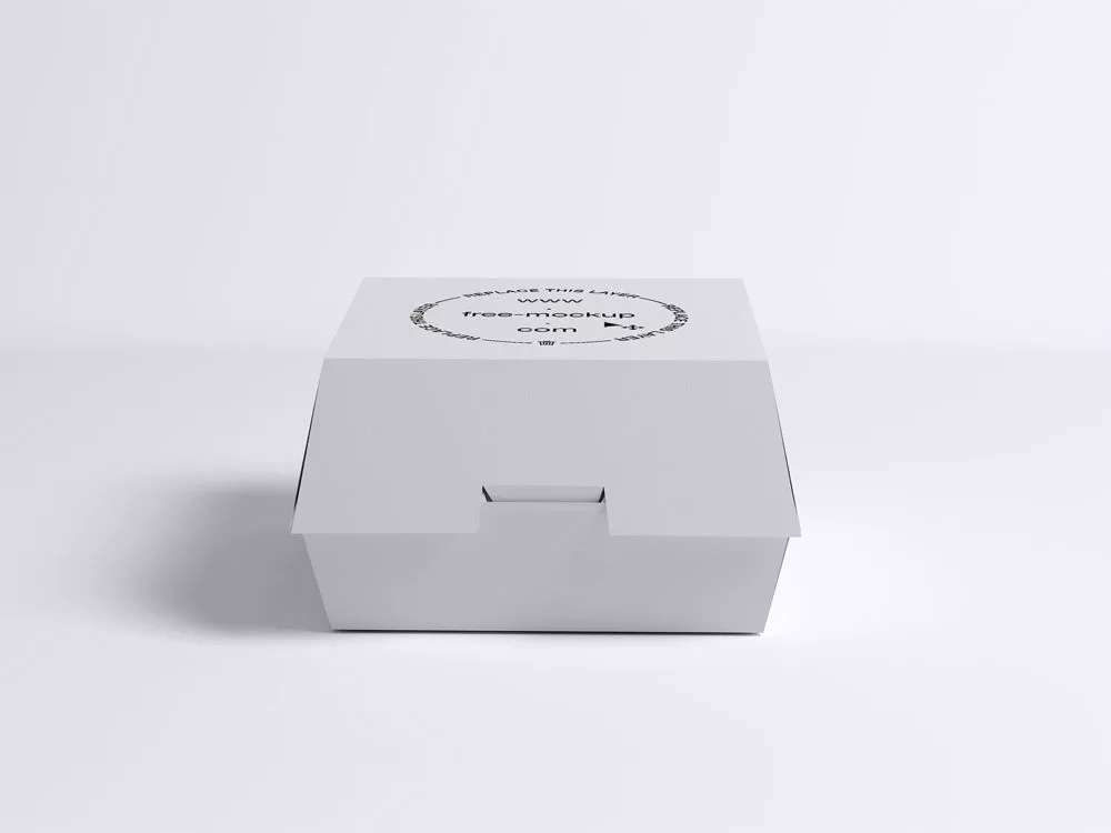 Burger box mockup packaging