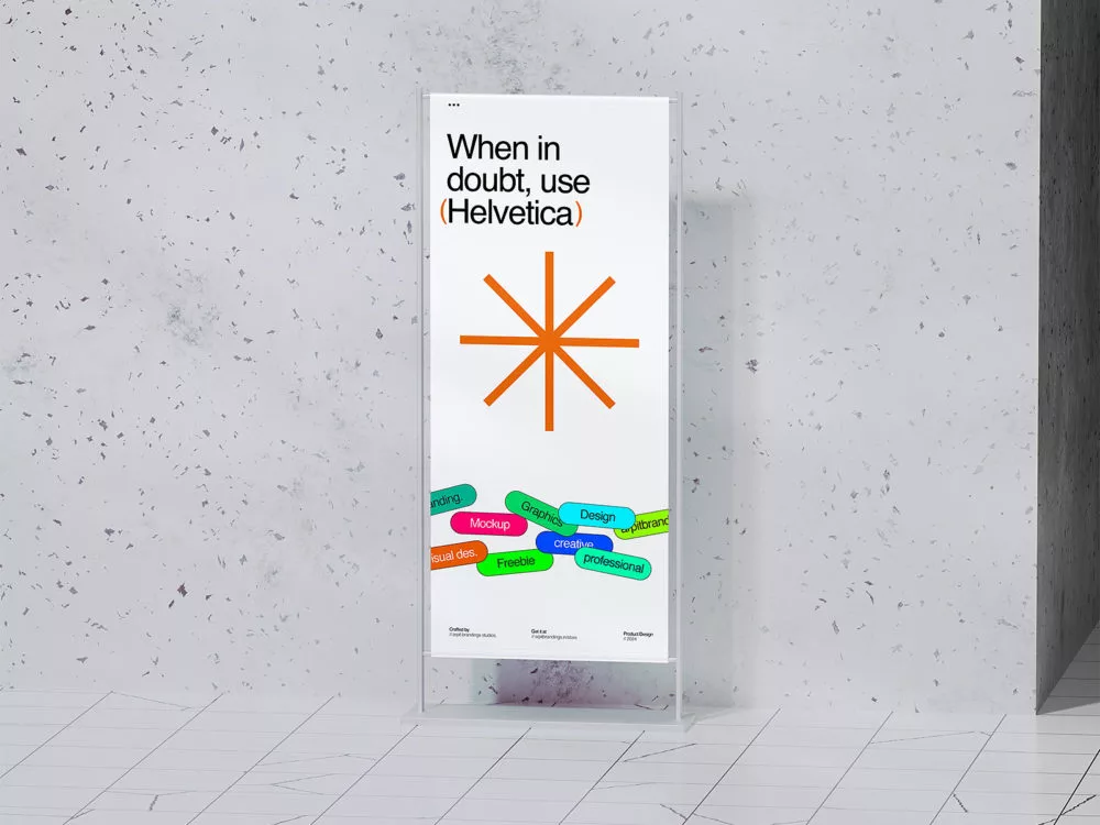 Free standing banner mockup