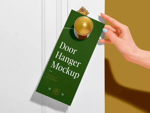 Free door hanger mockup