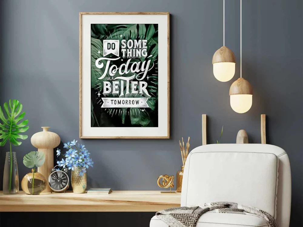 Free framed poster mockup