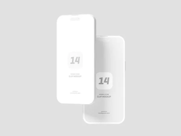 Free iPhone clay app mockup set