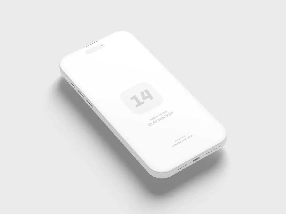 Free iPhone clay app mockup set