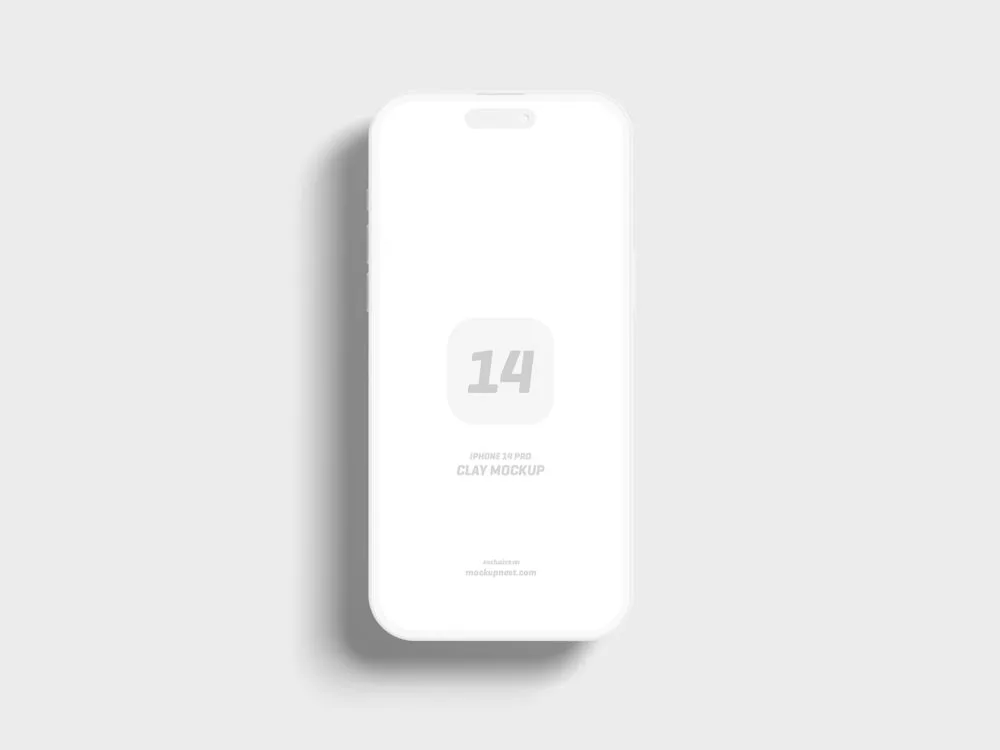 Free iPhone clay app mockup set