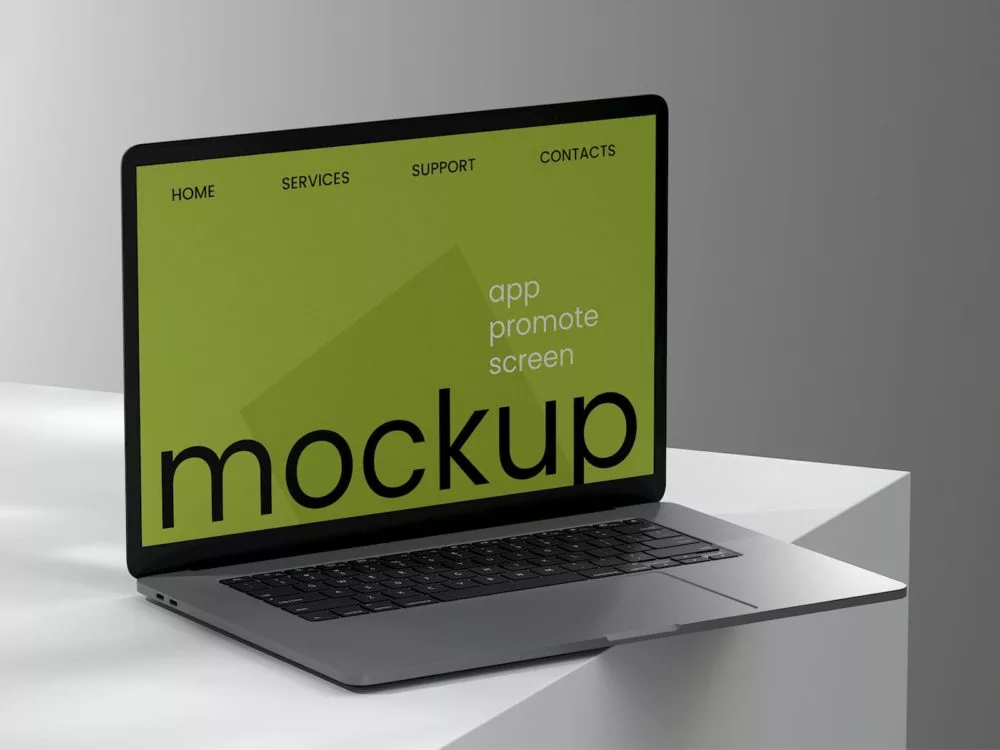 Free MacBook laptop mockup presentation | 8 scenes