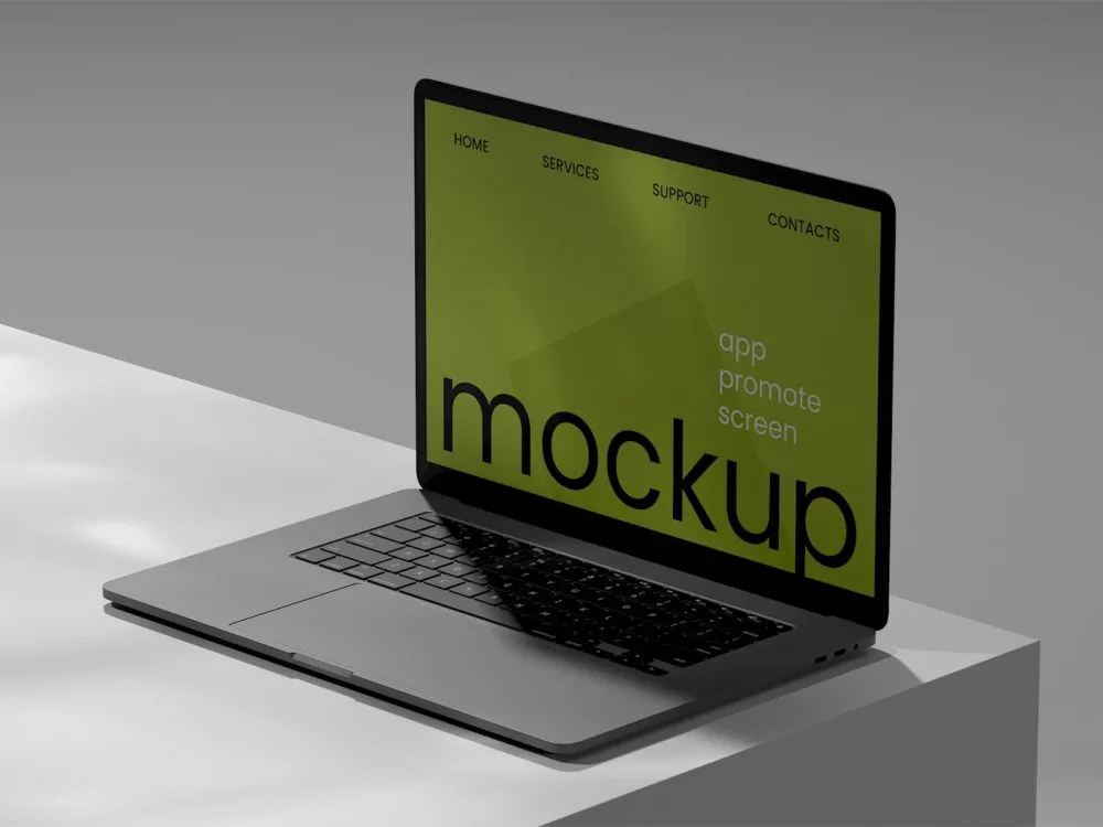 Free MacBook laptop mockup presentation | 8 scenes