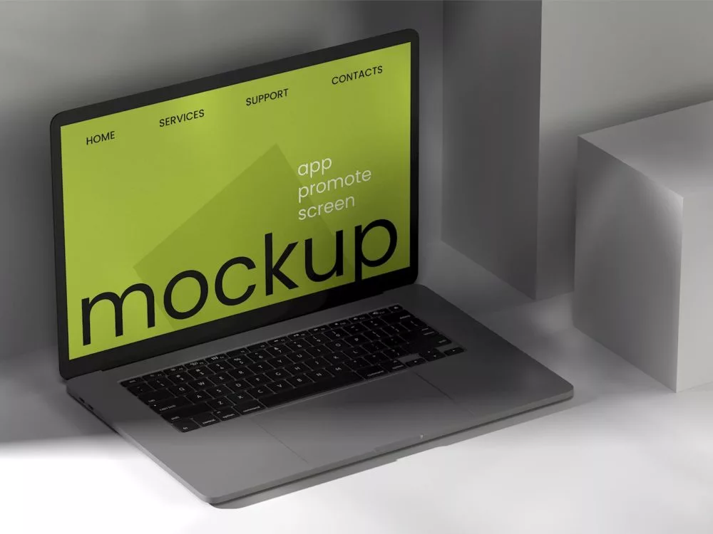 Free MacBook laptop mockup presentation | 8 scenes