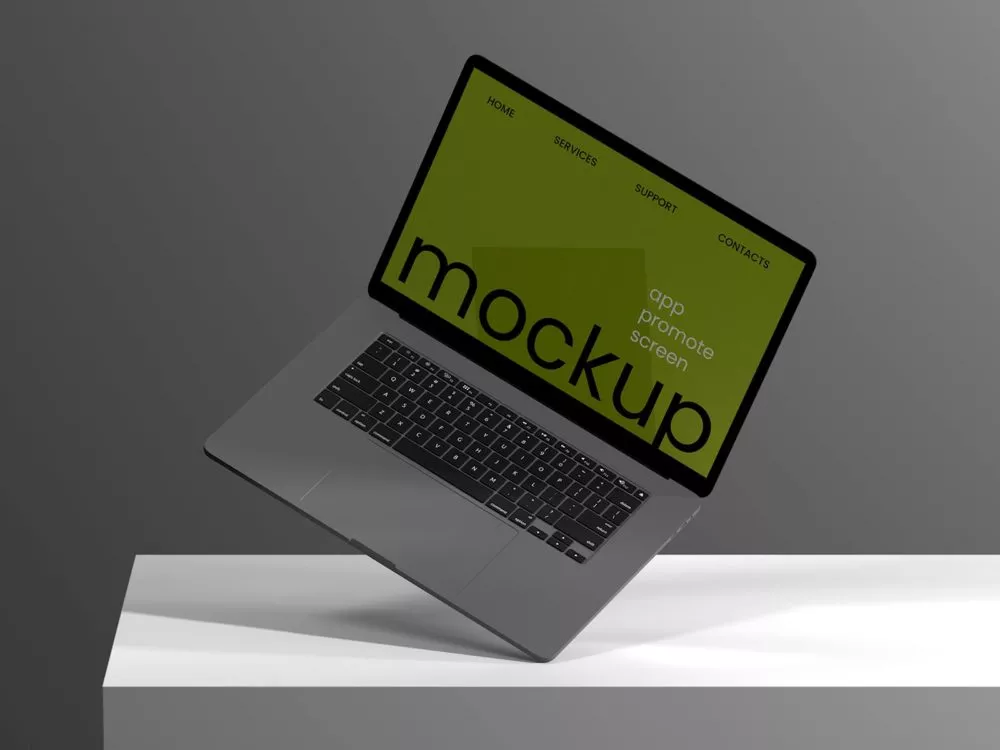 Free MacBook laptop mockup presentation | 8 scenes