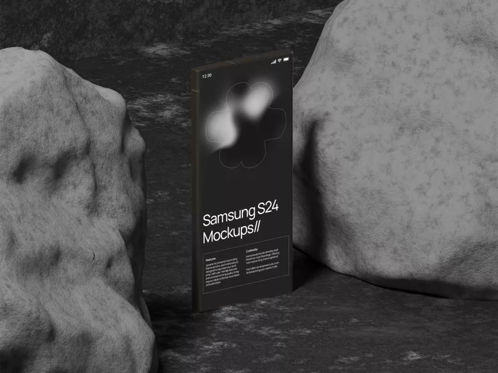 Free Samsung S24 smartphone app mockup