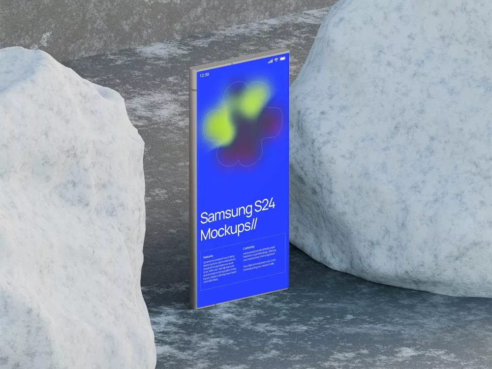 Free Samsung S24 smartphone app mockup