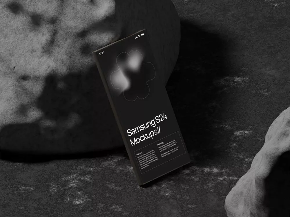 Free Samsung S24 smartphone app mockup