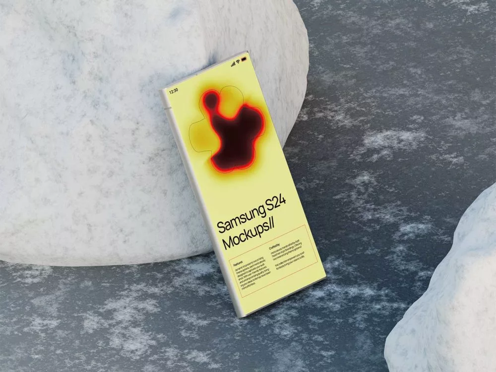 Free Samsung S24 smartphone app mockup