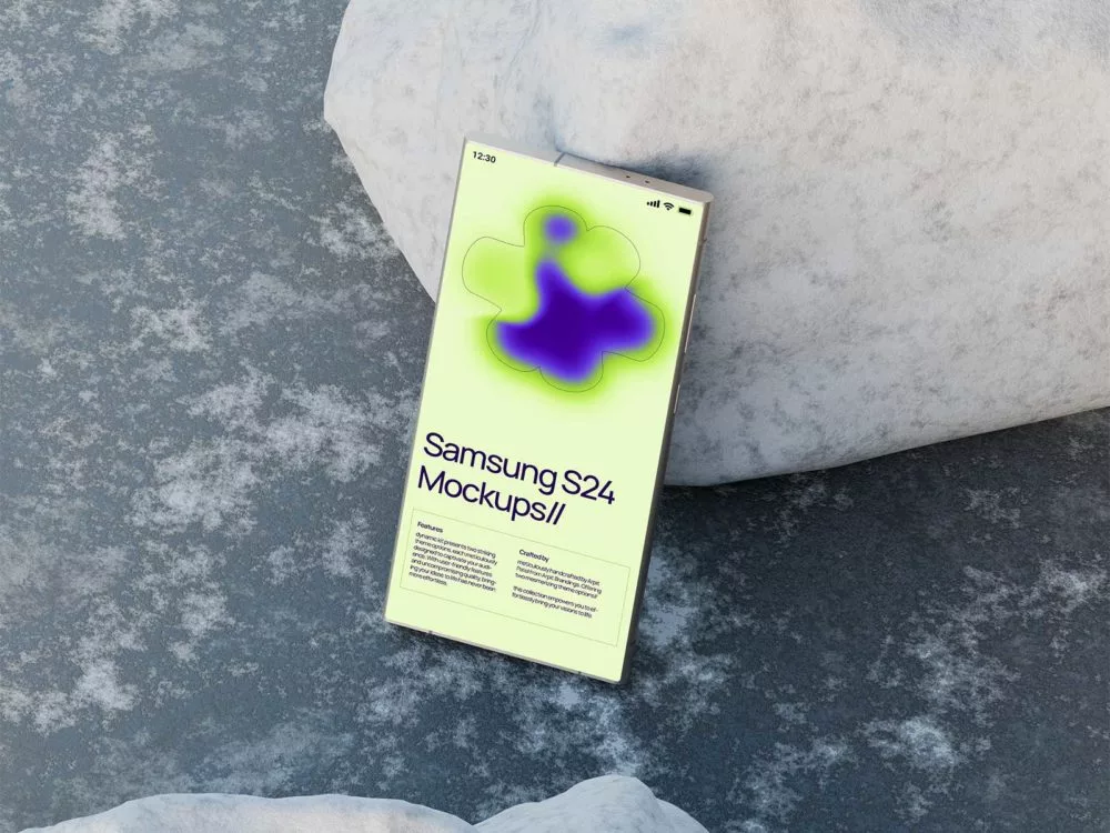 Free Samsung S24 smartphone app mockup