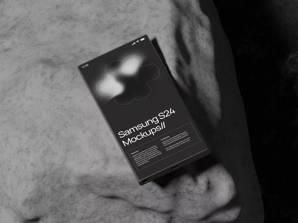 Free Samsung S24 smartphone app mockup