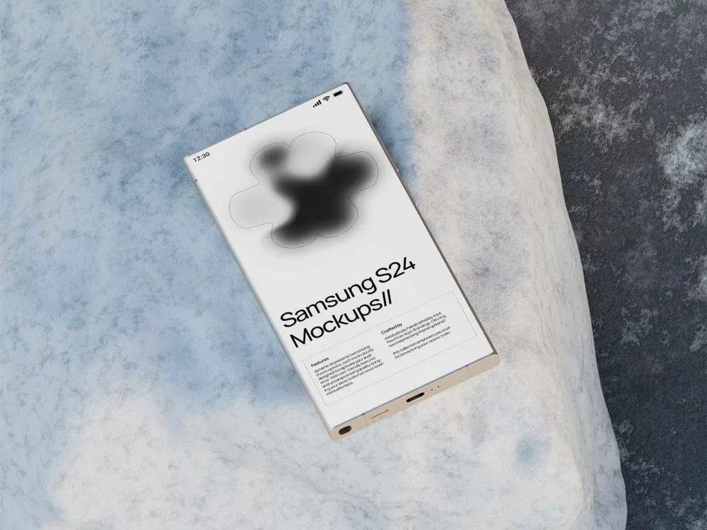 Free Samsung S24 smartphone app mockup