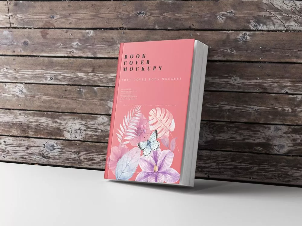 Free softcover book mockup set