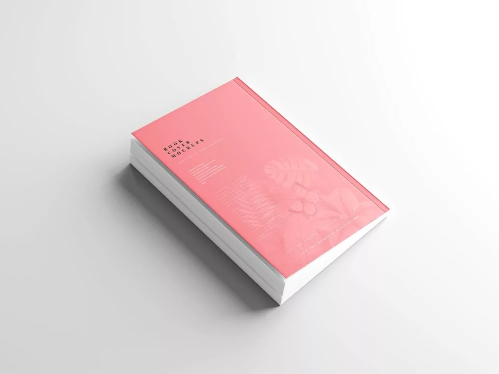 Free softcover book mockup set