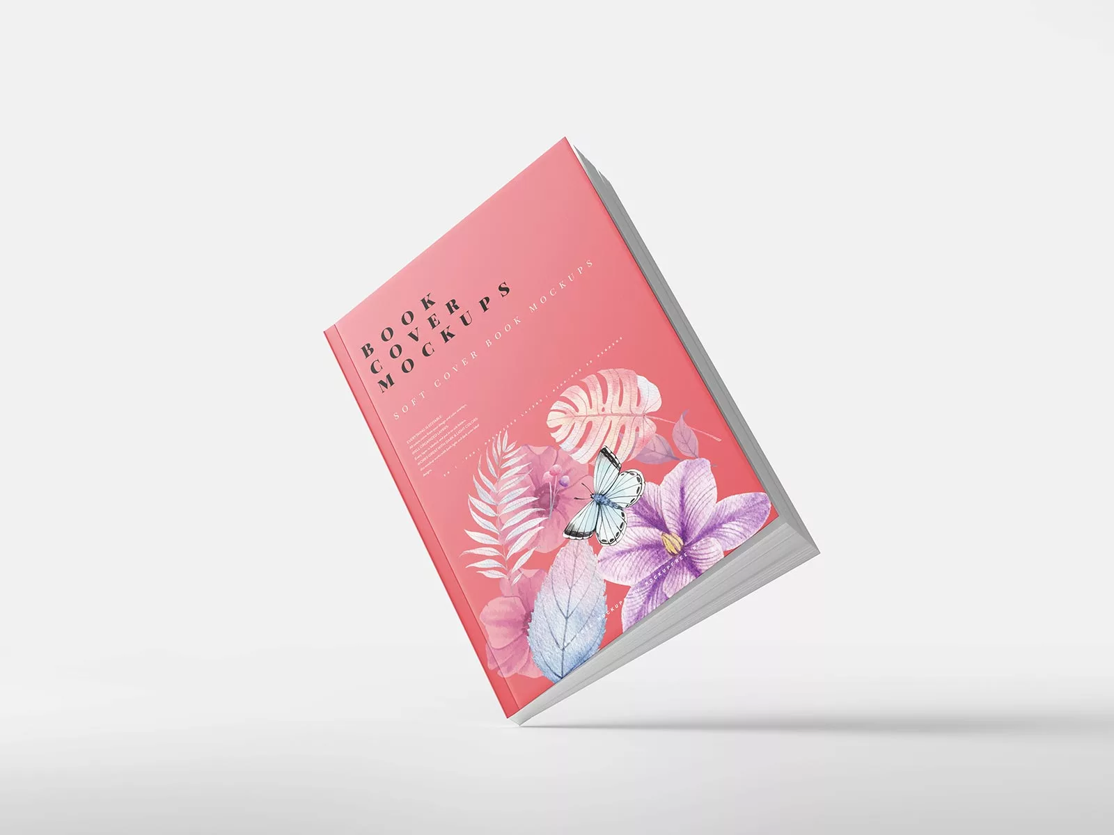 Free softcover book mockup set