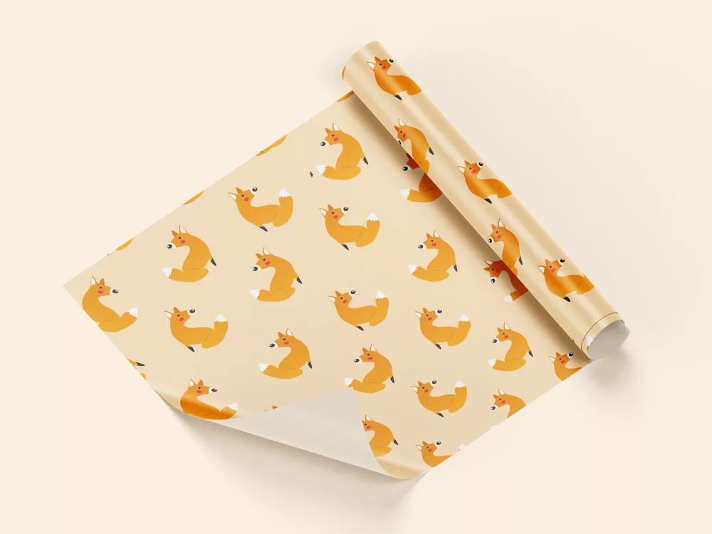 Free wrapping paper mockup