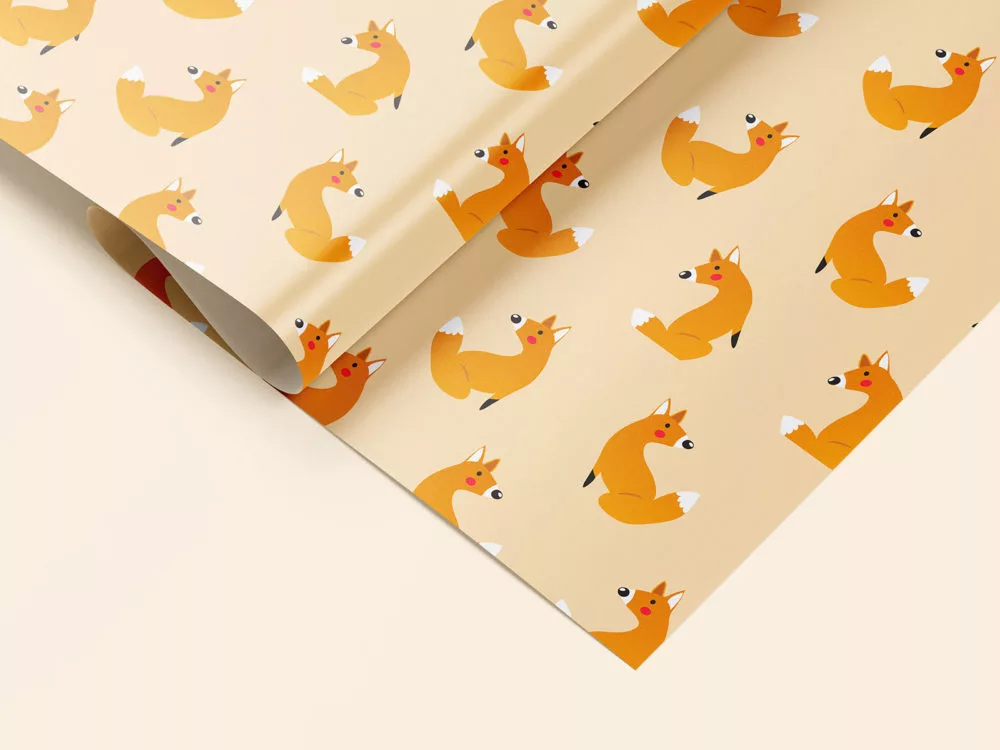 Free wrapping paper mockup