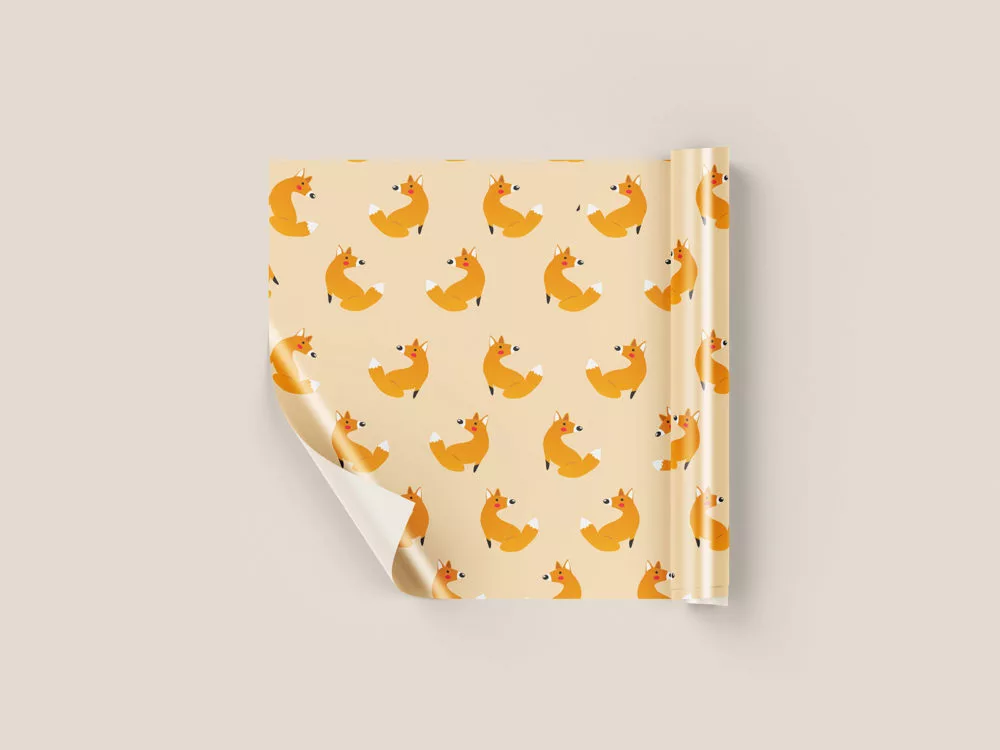 Free wrapping paper mockup