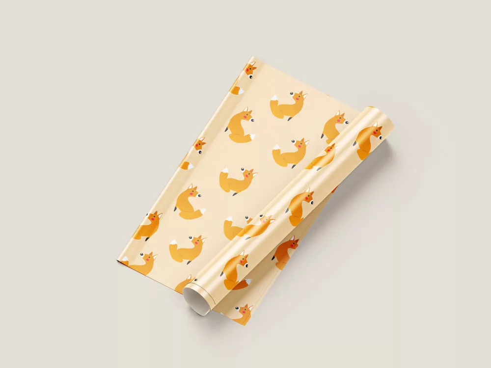 Free wrapping paper mockup