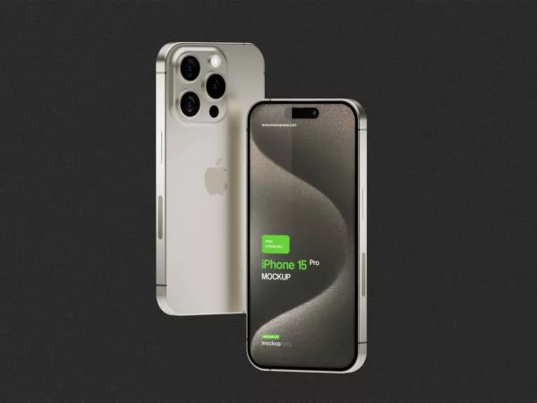 iPhone 15 Pro Mockup Set