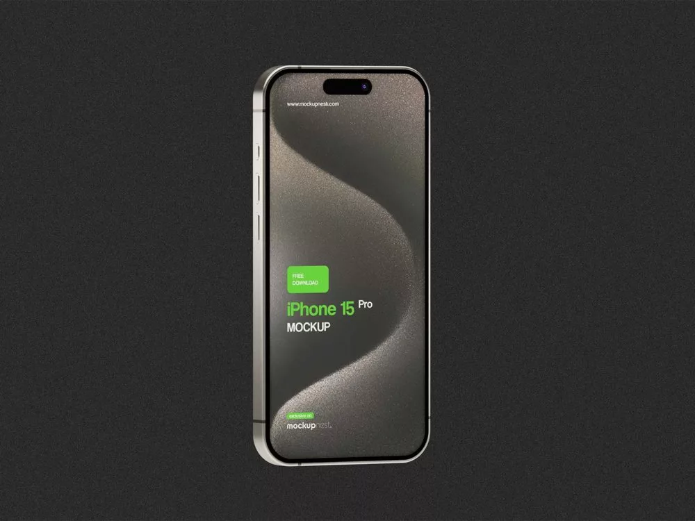 iPhone 15 Pro free mockup set