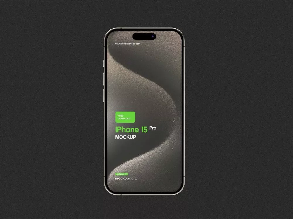 iPhone 15 Pro free mockup set