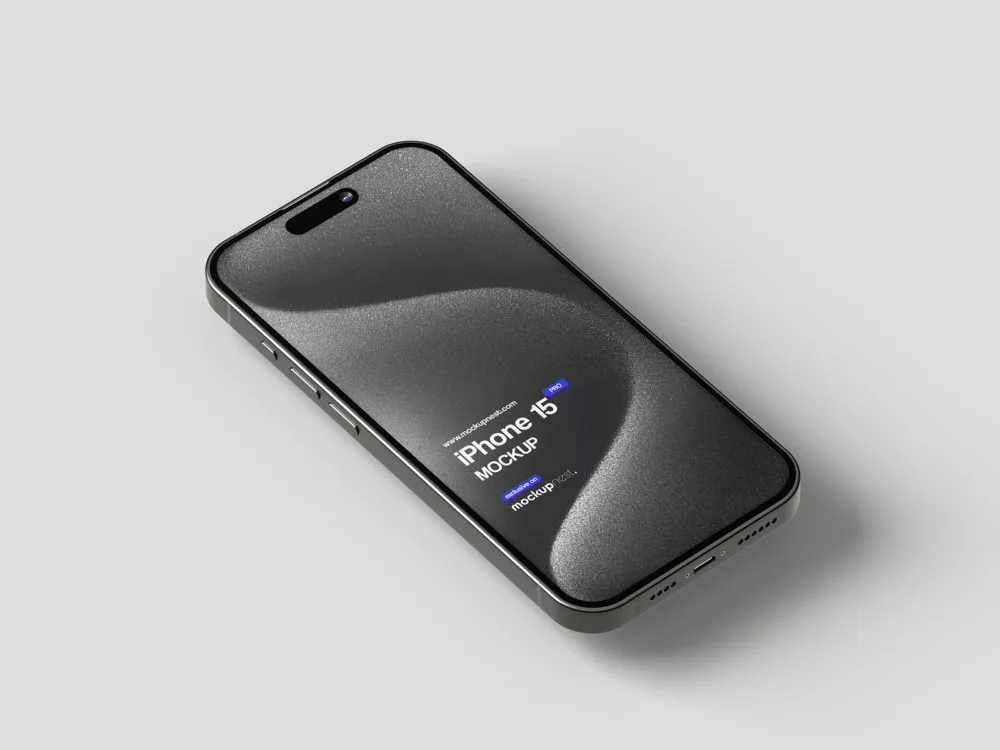 iPhone 15 Pro free UI mockup set