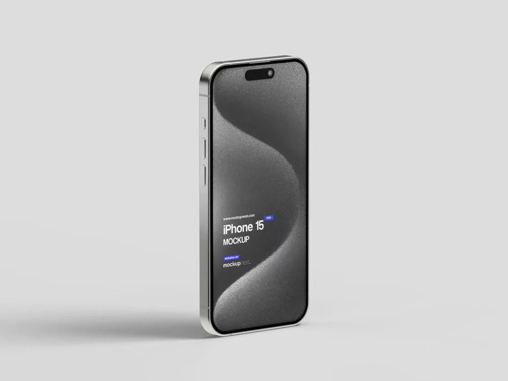 iPhone 15 Pro free UI mockup set