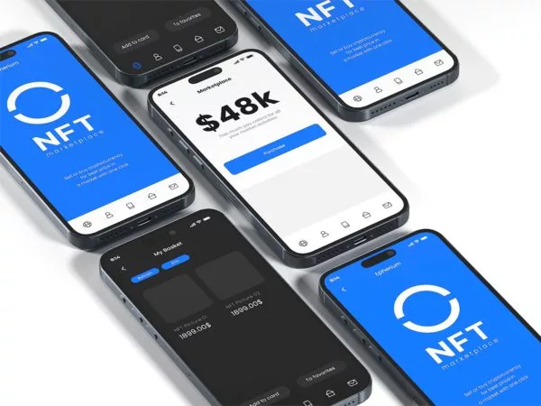 iPhone 15 Pro Max Mockups (5 Scenes)