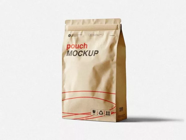Kraft paper food bag/pouch mockup