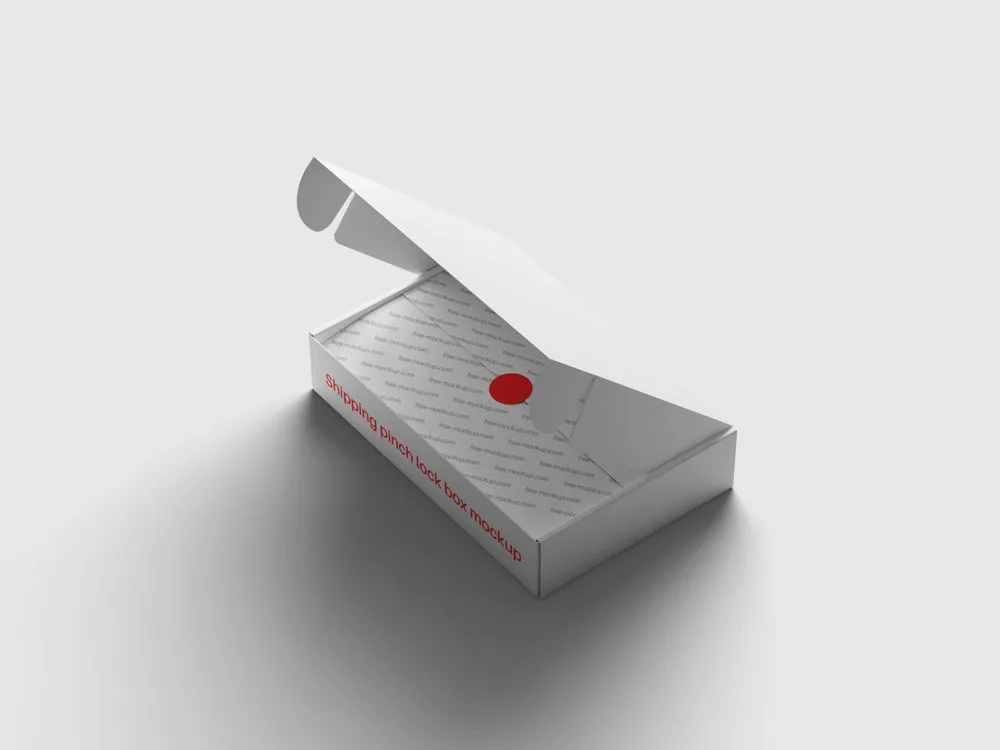 Shipping pinch lock box mockup