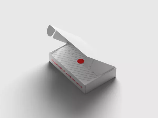 Shipping pinch lock box mockup