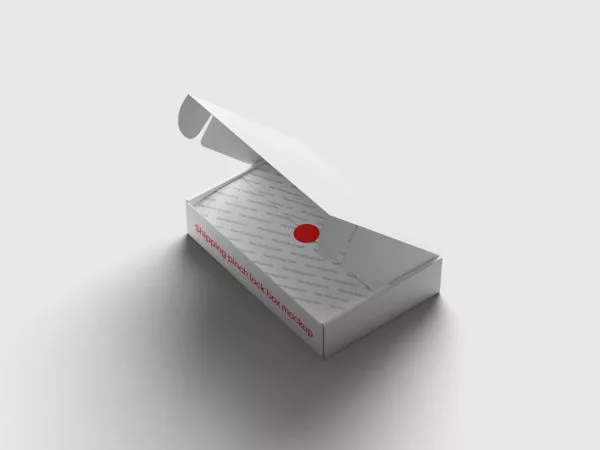 Shipping pinch lock box mockup