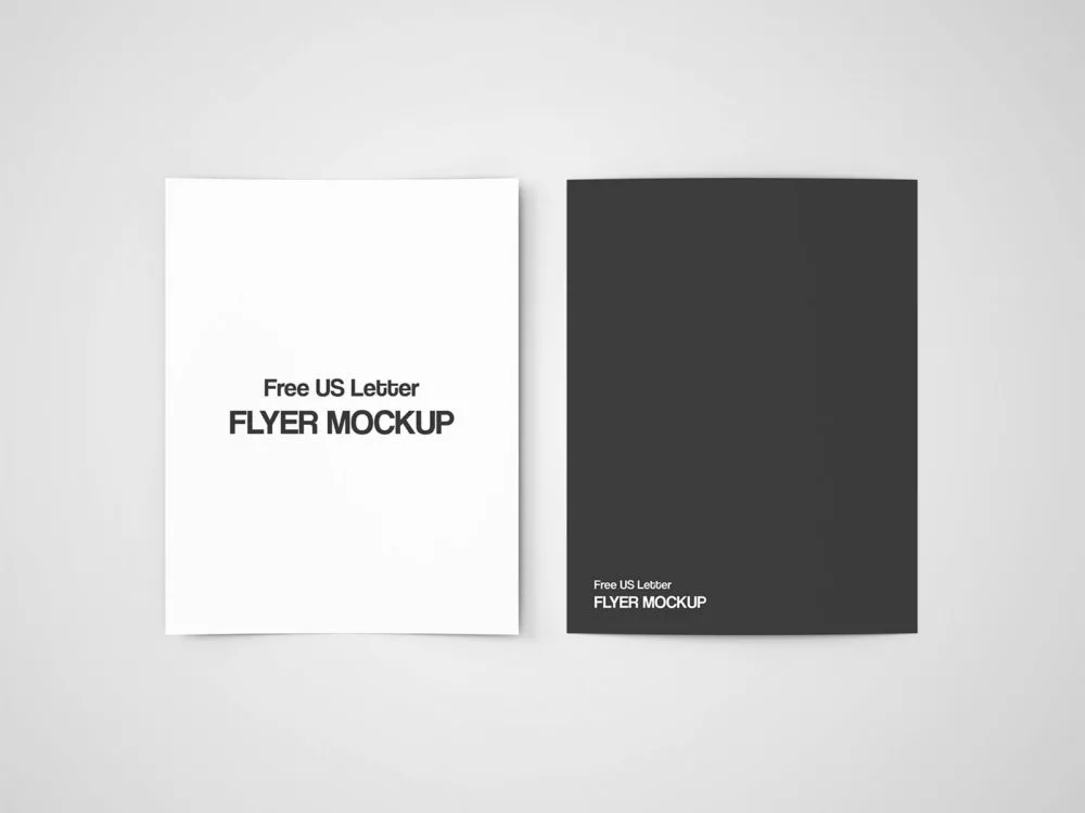 US letter flyer mockup