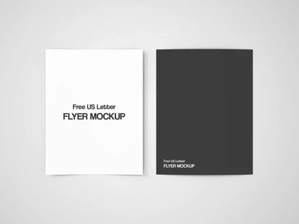 US letter flyer mockup